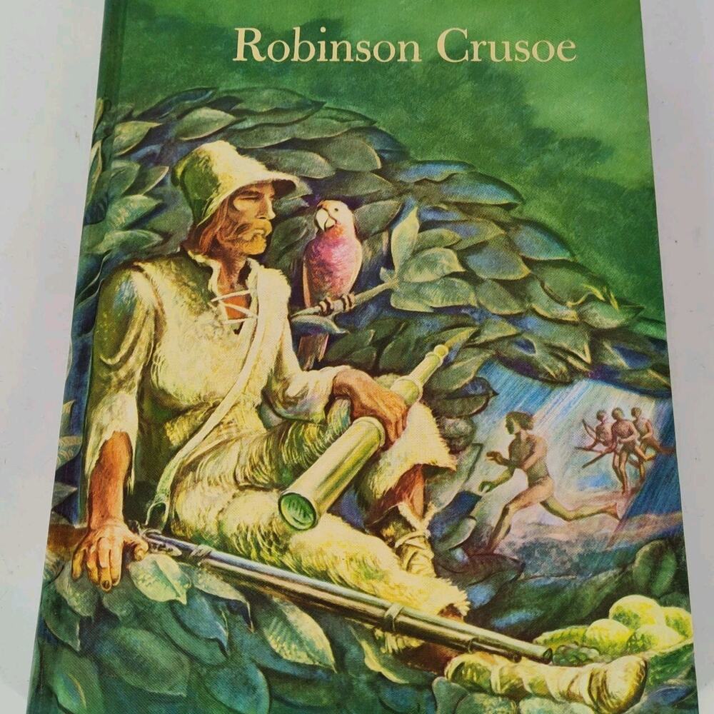 Robinson Crusoe: Daniel Defoe - Illustrated Junior Library - Lynd Ward 1977